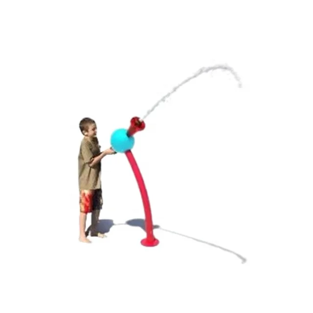 Water park sprays garden splash pool with splash gun