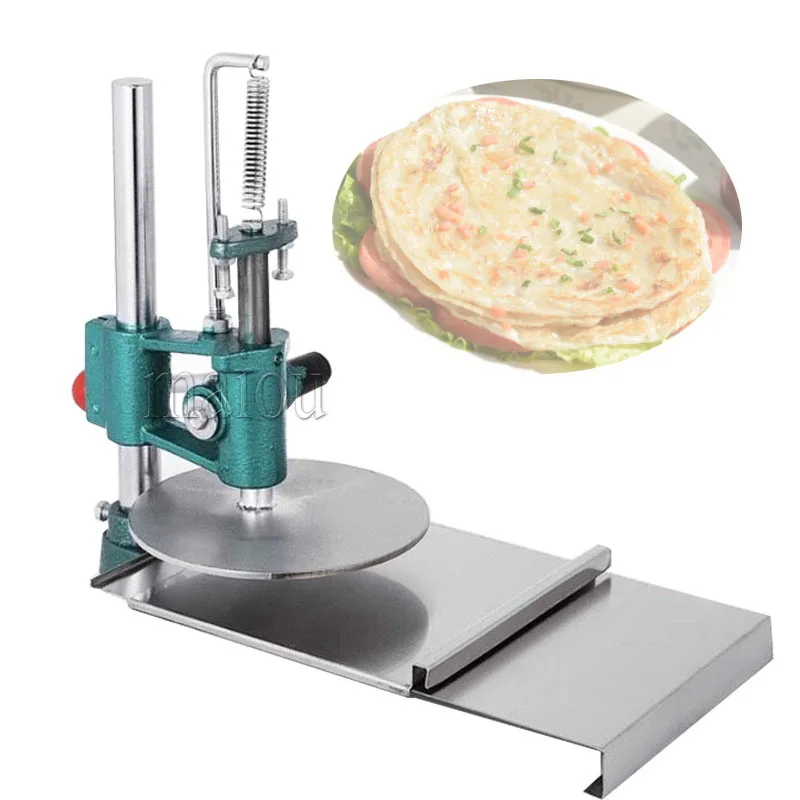 Hand Press Pizza Dough Pressing Machine Tortilla Making Machine Pancake Maker Machine Roasted Duck Cake Press Machine