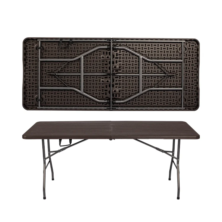 Modern Outdoor Garden Dining Table and Chair Set Lightweight Rectangular Long Table for Restaurants