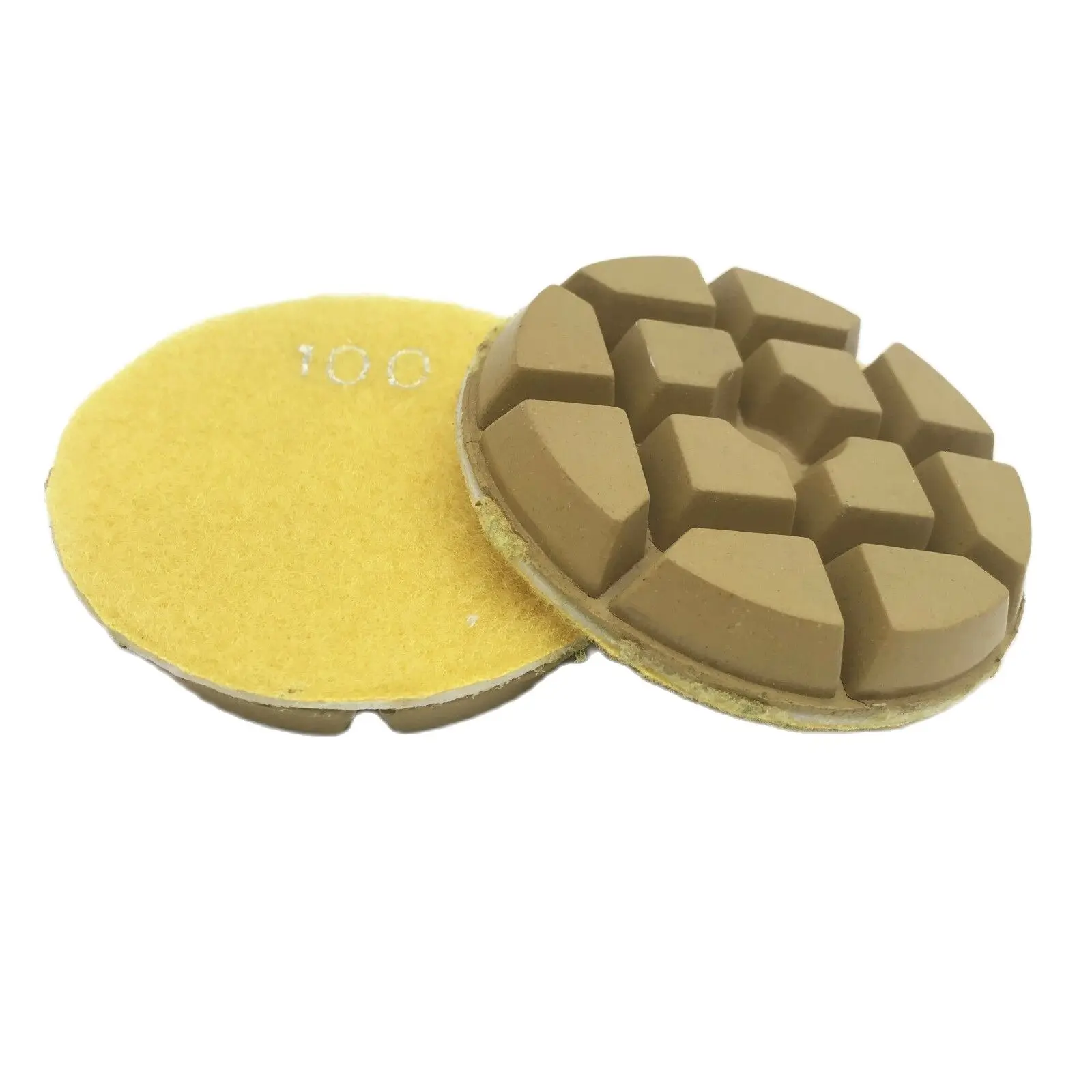Almofadas de polimento para piso de diamante 3 ", disco molhado de resina para pedra de concreto