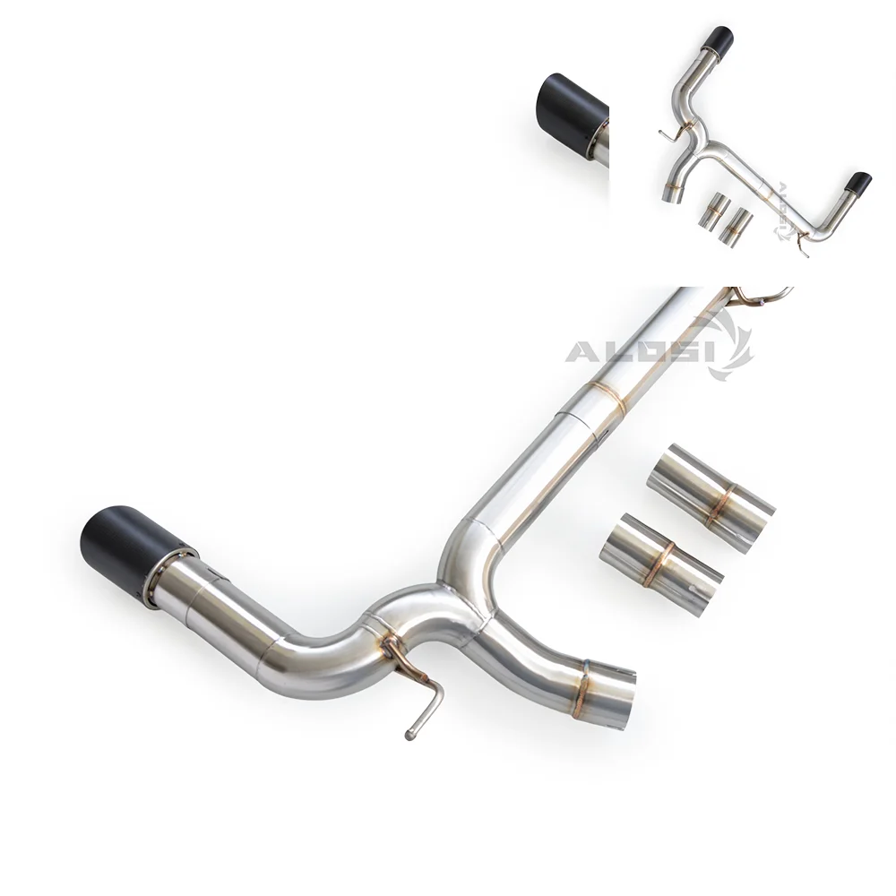 SS304 Cat-Back Exhaust for 435i 440i F32 F33 F36 2.0T 2013-2019 Tailpipe System Smooth Finish OEM Compatible Street Legal