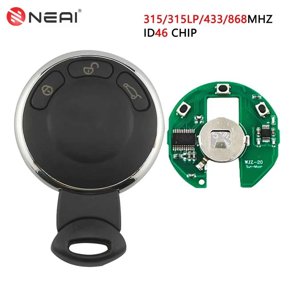 Remote Car Key For BMW Mini Cooper S ONE D Clubman R56 R57 R58 R60 R61 Cabrio Countryman VDO 2006-2013 315/315lp/434/868mhz ID46