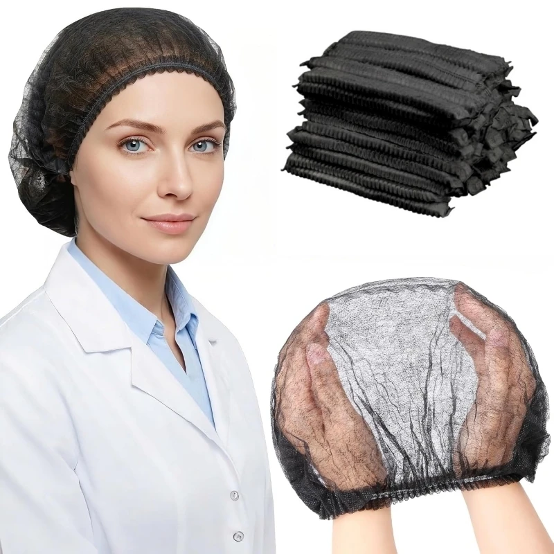 100PCS Disposable Bouffant Caps 21