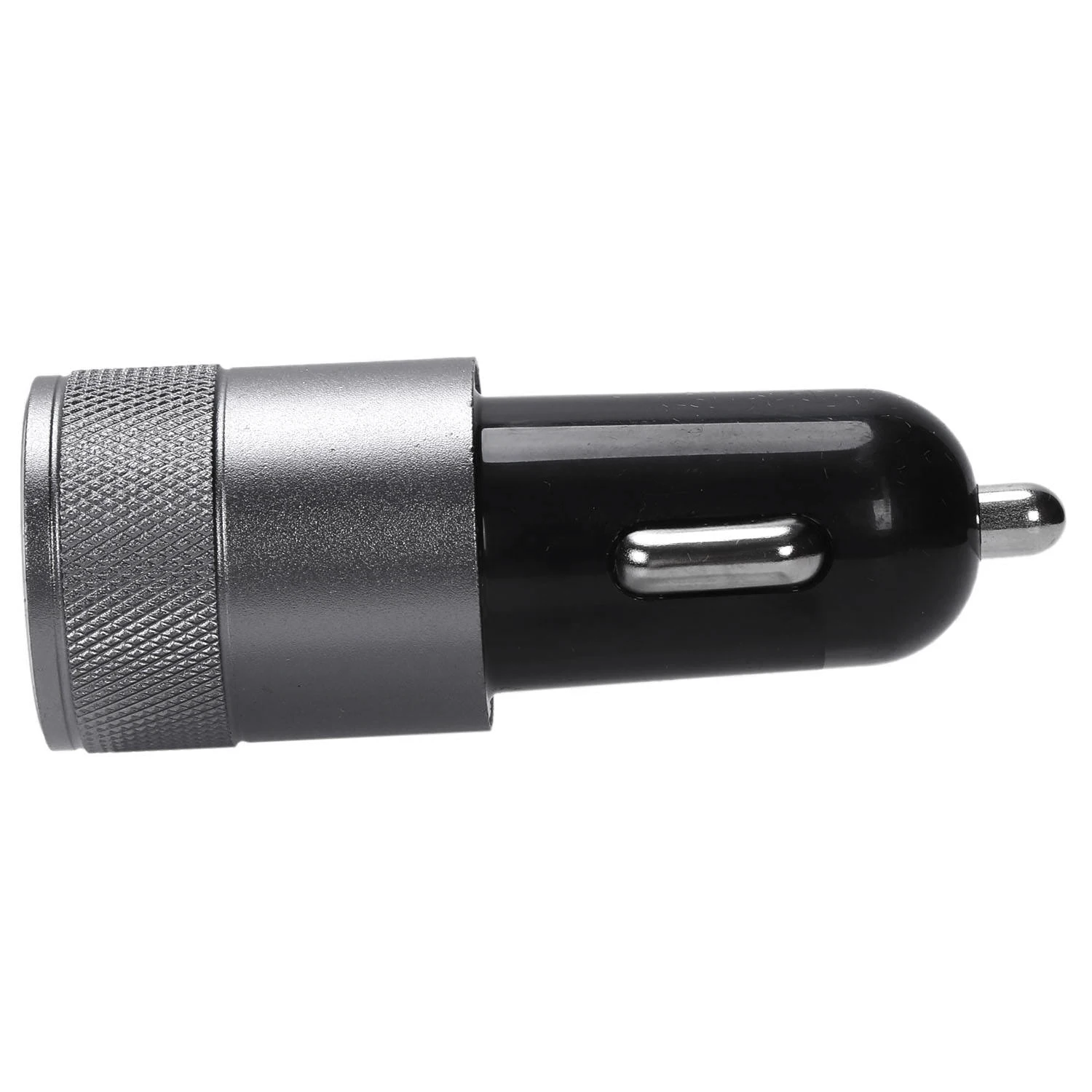 Super Sale 2.1 Ah Dual USB Blu-ray car charger Aluminum Alloy Car Charger 2.5 x 2.5 x 6cm
