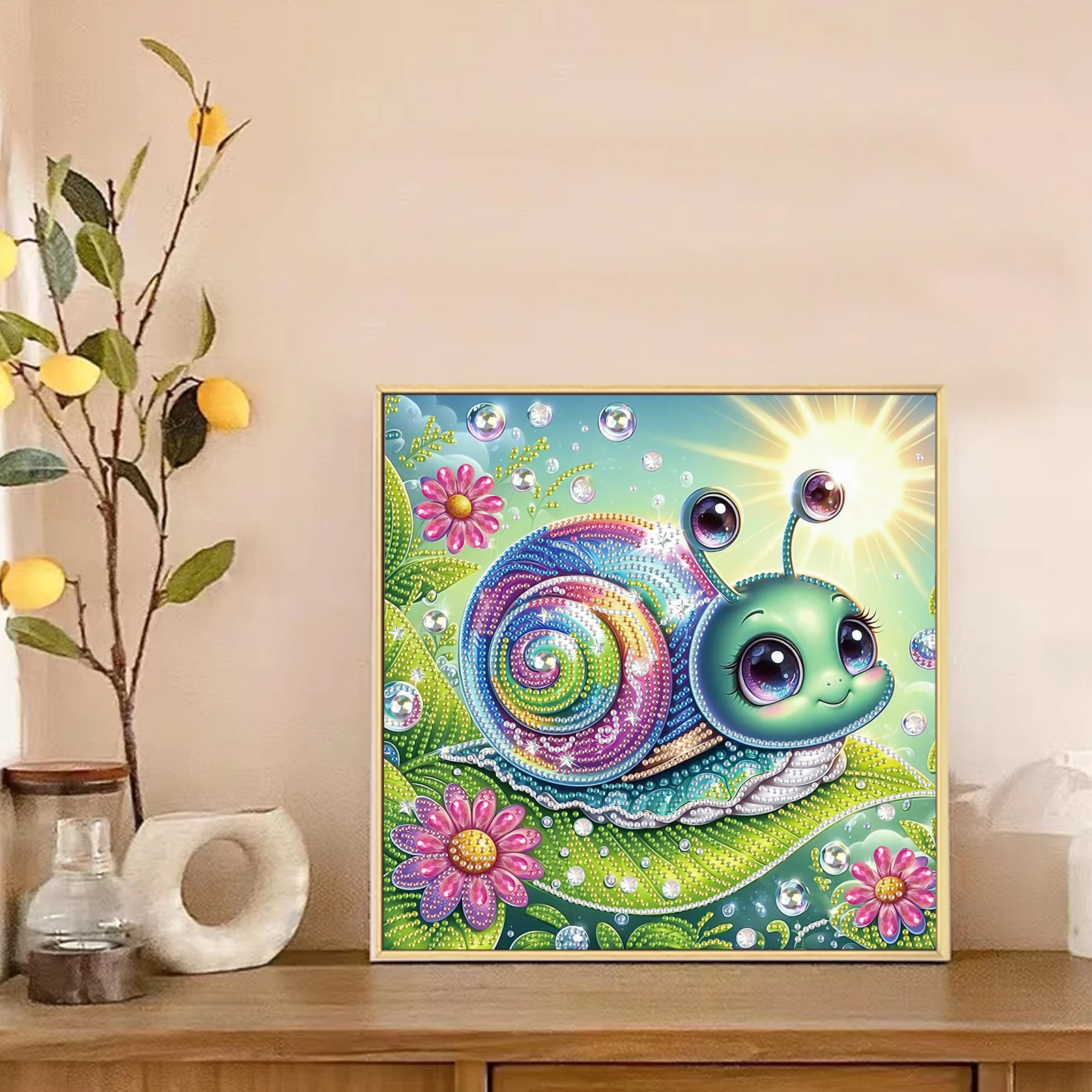 Diamond Art Painting nouveaute Kits for Adults Snail, 5D Special Shape Diamond Art Kits for Beginners, for Home Wall Decoration
