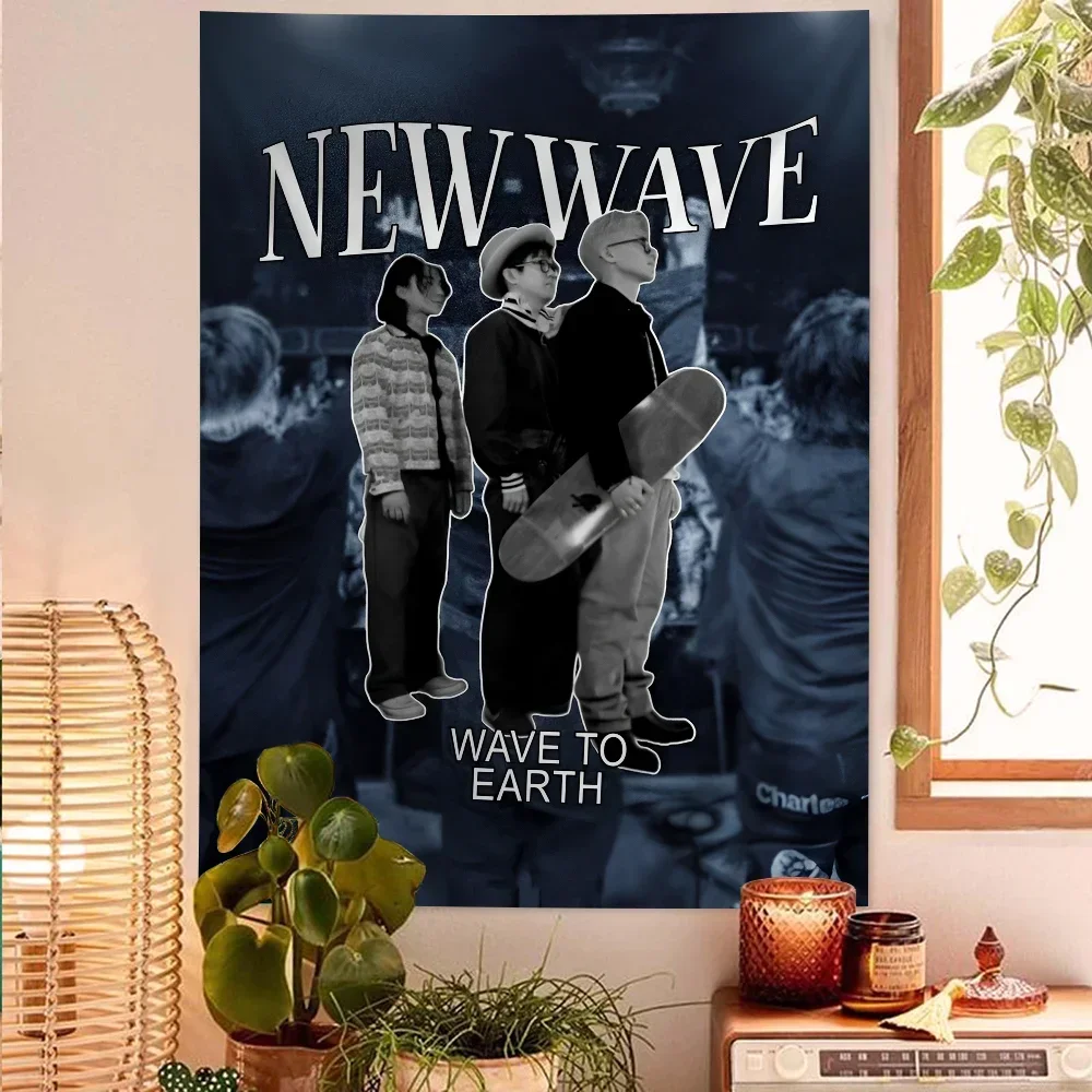 

W-Wave To Earth Band Печатный Большой Настенный Гобелен индийский Будда Настенный декор Witchcraft Богемный Хиппи Декор одеяло