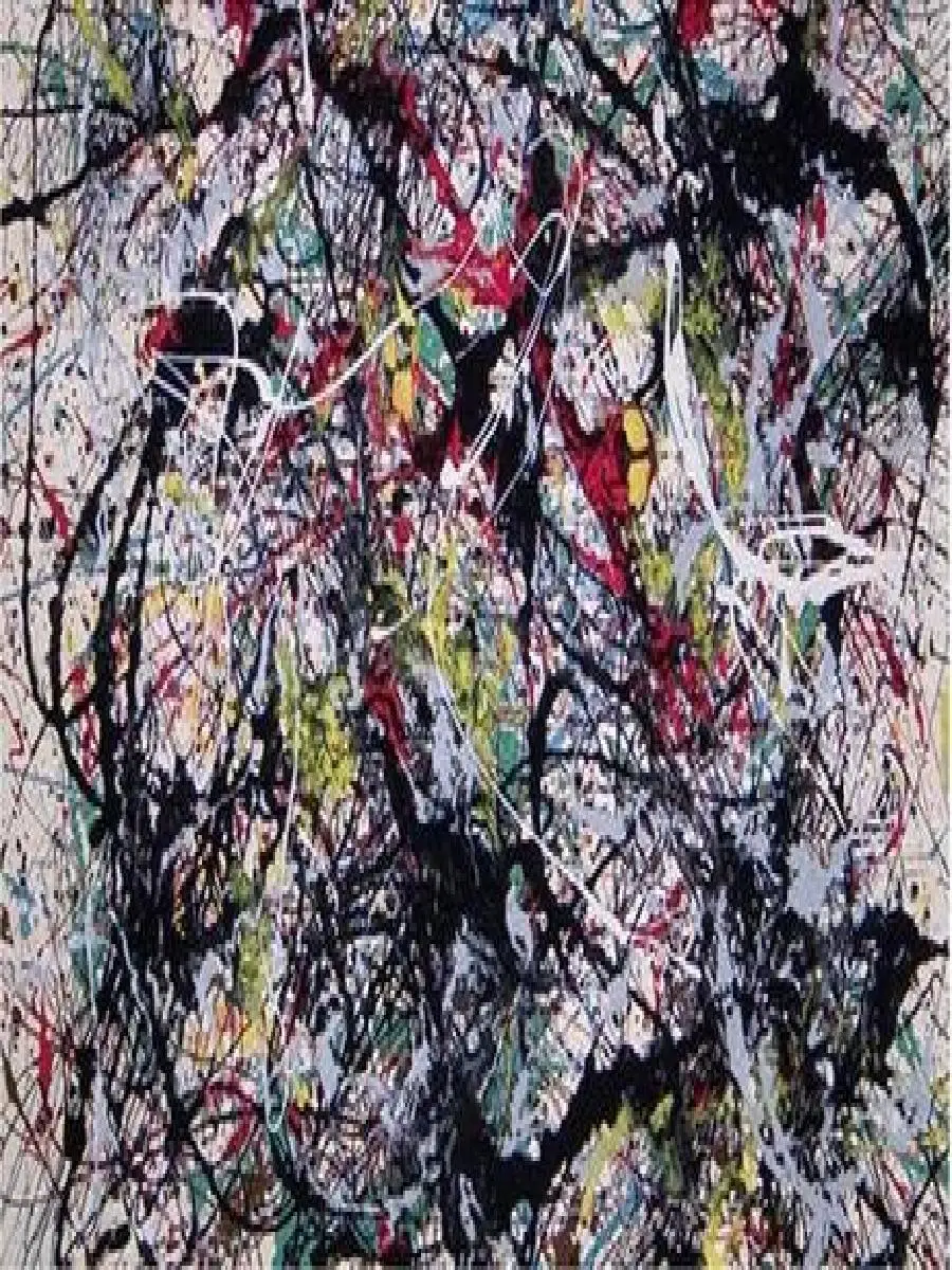 Jackson Pollock Inspired Abstract Canvas Print  HD Wall Art Poster for Modern Home Decor