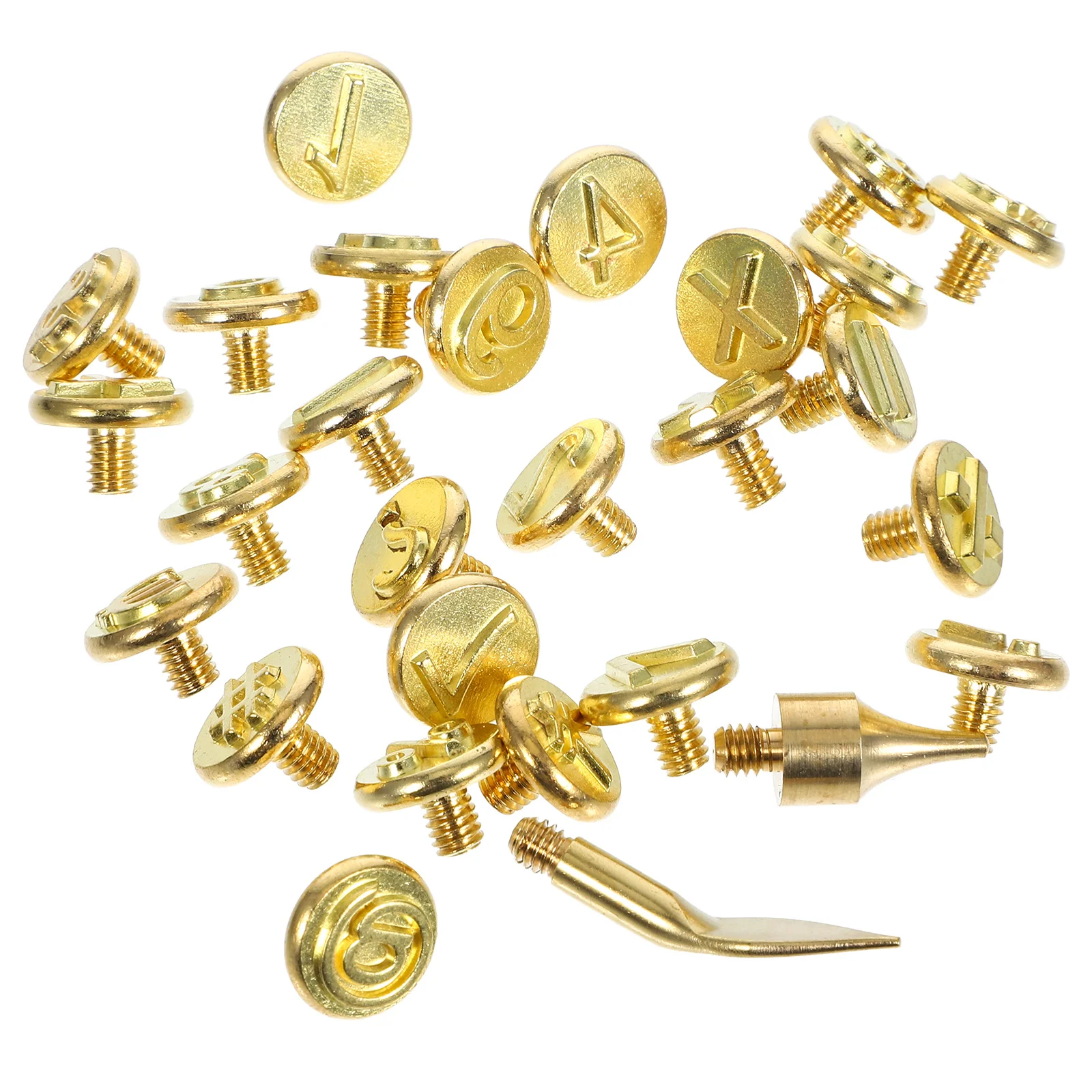 1 conjunto de ponta de queimador de trabalho, pontas de caneta de queima de madeira de cobre 26 letras para pirografia diy, ferramenta de ferro de solda para carpintaria