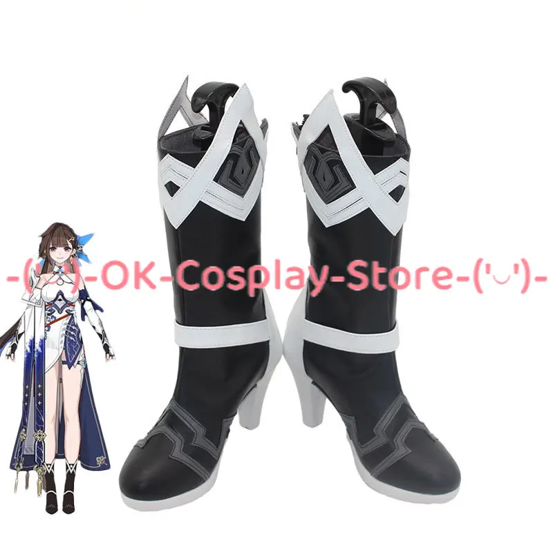 

Game Honkai Impact 3 Li Sushang Cosplay Shoes PU Leather Shoes Halloween Carnival Boots Prop Custom Made