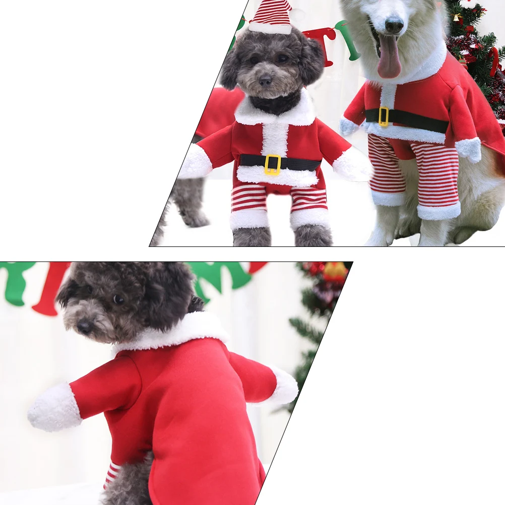 

1 Set Pet Christmas Outfit Dog Clothes Costume Coat Cape Warm Comfortable Durable For Small Medium Large Dogs Xl Dog Apparel