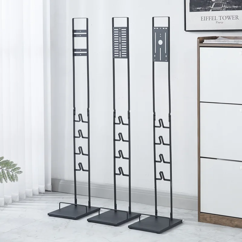 Premium No Drill Vacuum Holder -Heavy Duty Floor Mounted Stand with Stable Structure & Vertical Storage for Multiple Accessories
