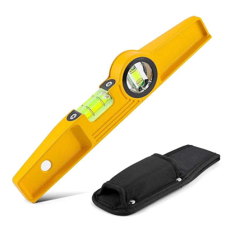 The FGHGF-10 Inch Aluminum Diecast Magnetic Level, Magnetic Professional Scaffolding Spirit Level With Rare Earth Magnet And Bag