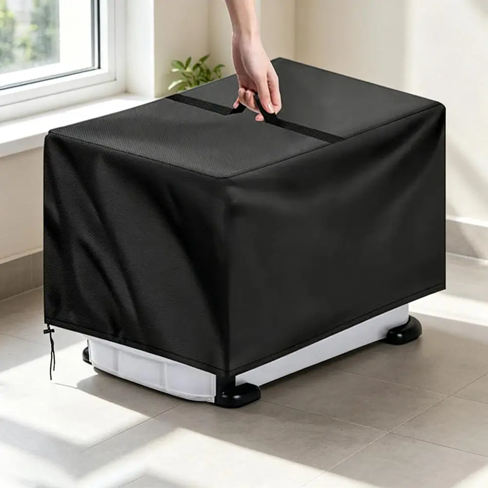 Black 210D Oxford Deep Fryer Dust For 3.5L Electric Fryer Oil Resistant Storage Bag With Handle And Drawstring Garden Tool