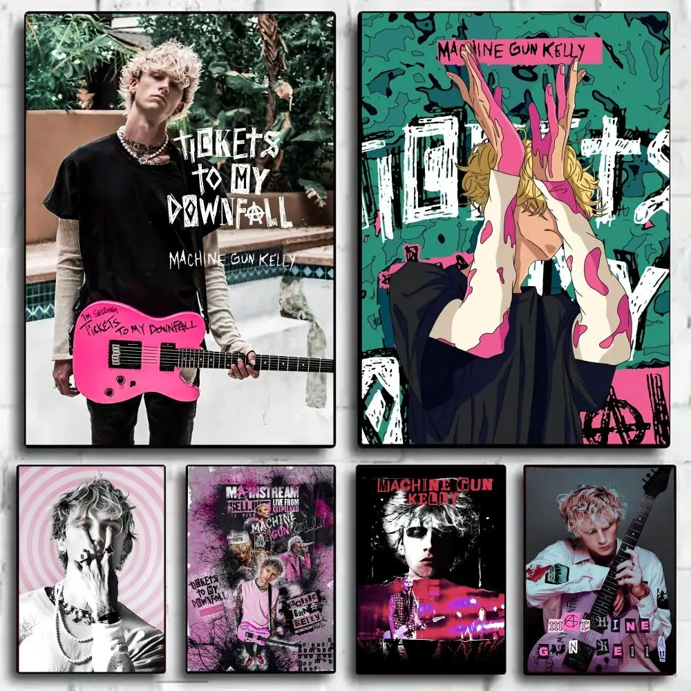 

MGK M-Machine Gun K-Kelly Poster Home Living Bed Room Bar Hallway Sticky Wall Art Printing Waterproof Aesthetic Decor