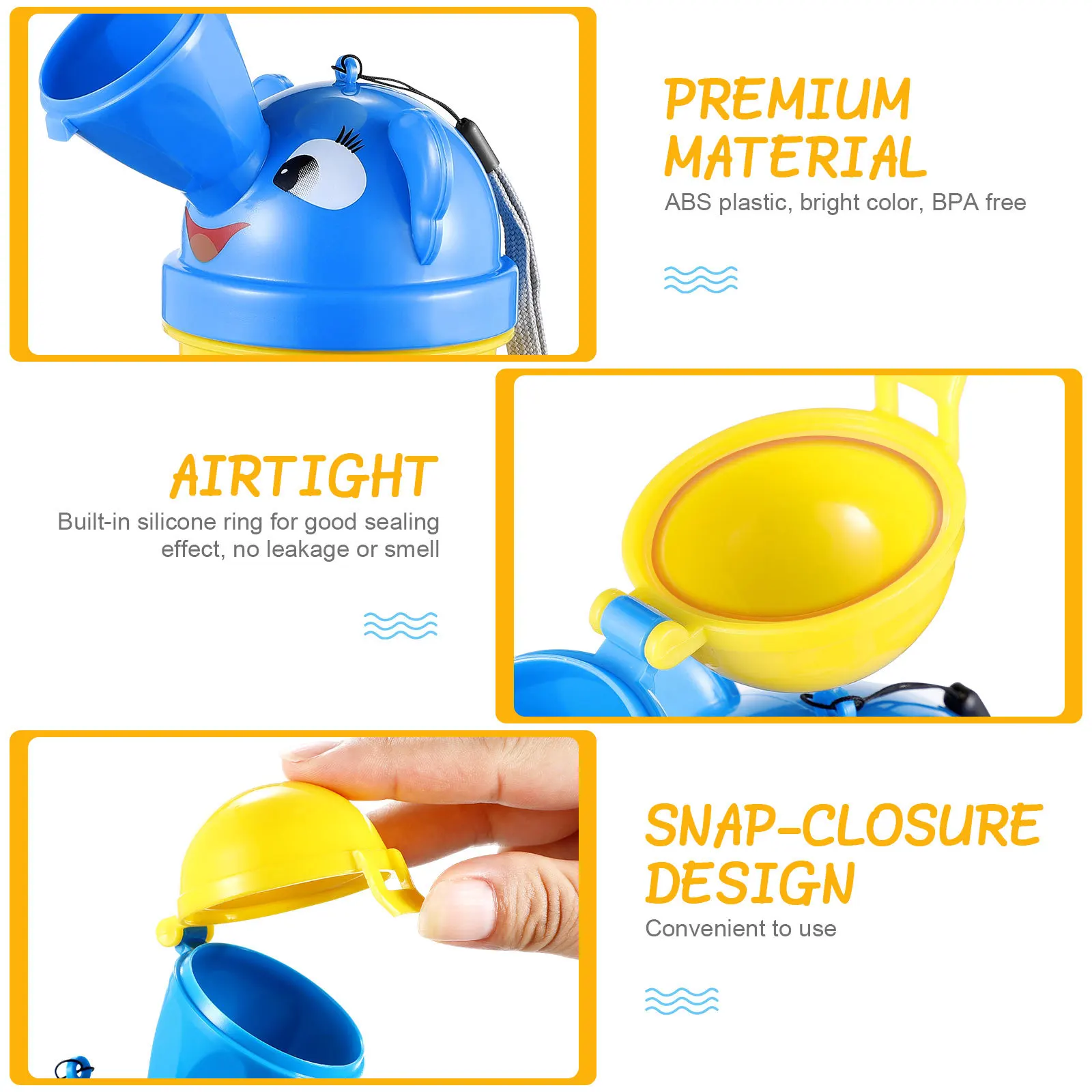 الأطفال الأولاد المحمولة مبولة قعادة زجاجة قابلة لإعادة الاستخدام مانعة للتسرب السفر مرحاض الطوارئ للطفل الطريق الطويل سيارة