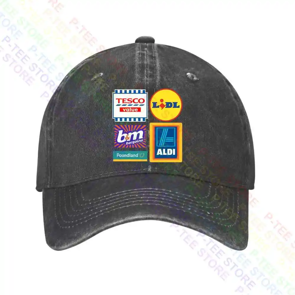 Budget Supermarket , Tesco Value, Lidl, Aldi,Poundland Baseball Cap Snapback Caps Knitted Bucket Hat