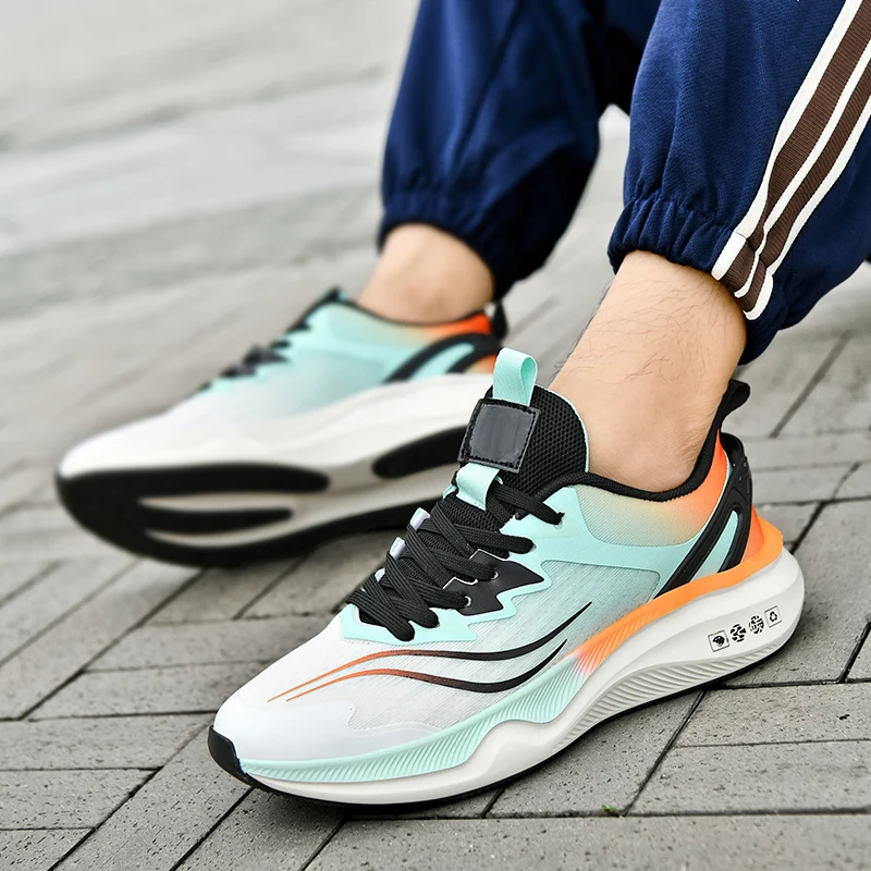 

Мужская обувь Новинка Осень-Зима мужская повседневная обувь для бега дышащая Спортивная Мягкая сетчатая подошва модная цветная Студенческая обувь