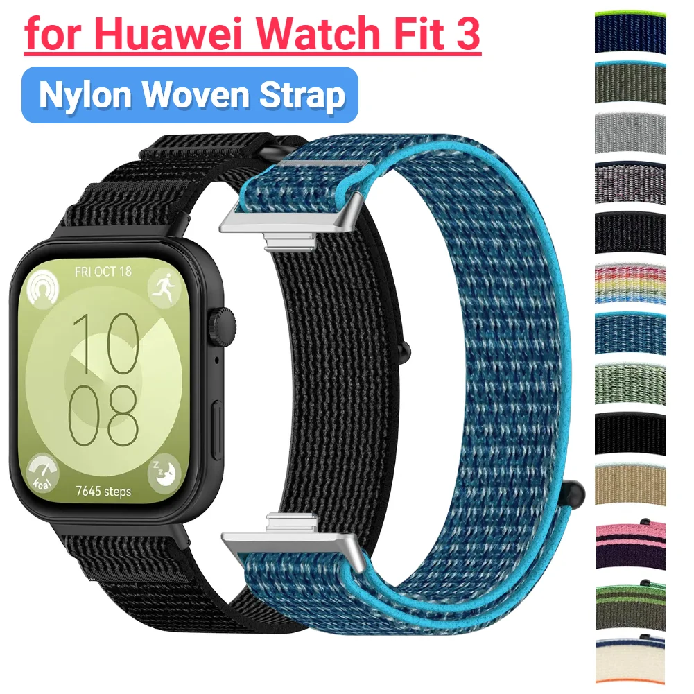 Nylon Loop Strap For Huawei Watch Fit 3 Sport Breathable Replacement Bracelet Wristband For Huawei Watch Fit 3 Strap Accessories