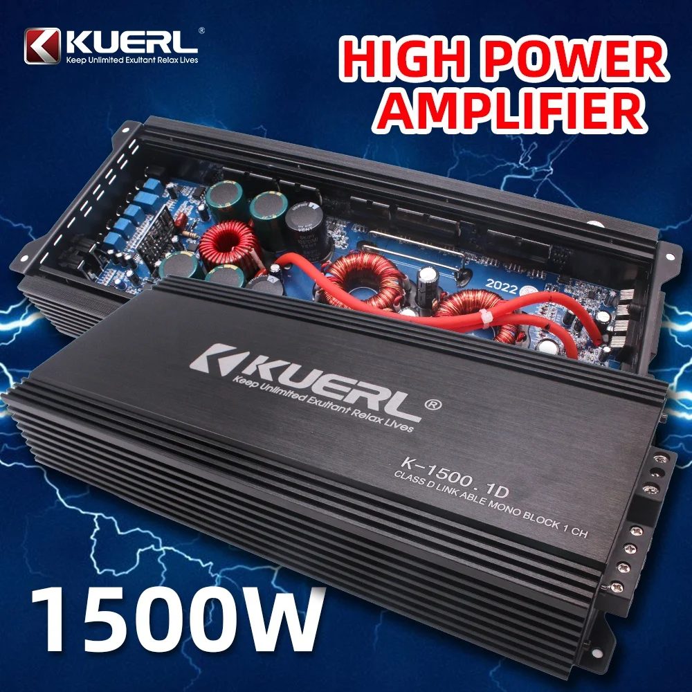 Factory Supply 1500W Class d Car Sound System Audio Amplifier Mono Block Digital Car Stereo Amplifier