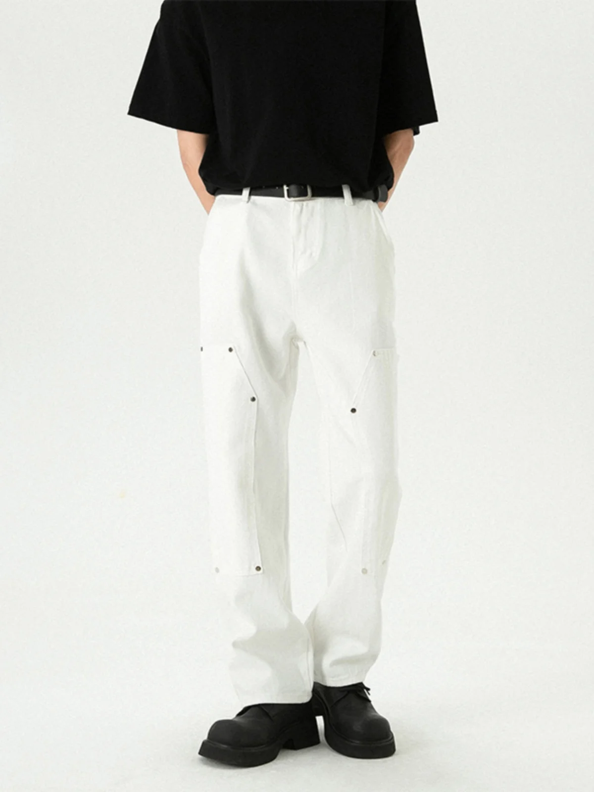 Trendy Workwear Jeans Men's Spring Autumn Straight Leg Pants Casual Haome Wooutters Denim Jeans Youthful ular Sle