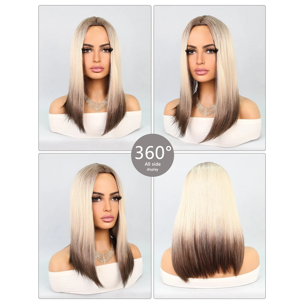 Perfeet for Any Occasion Versatile Style Quality Ready To Wear Ombre Blonde Dark Root For Black Women heat-resistant fiber