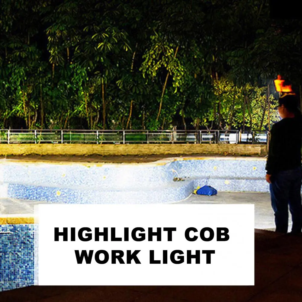 Portable Rechargeable LED Survival Camping Emergency Spotlight COB Lamp Light