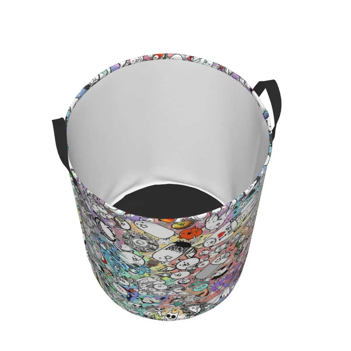 전투 고양이 접이식 세탁 바구니 더러운 옷 장난감 잡화 보관 바구니 홈 어린이를위한 대형 방수 상자