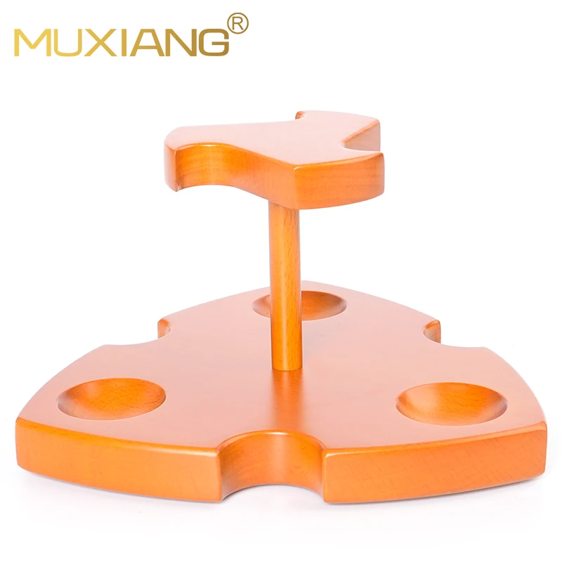 3 pipe positions pipe rack solid wood tobacco pipe display stand for collecting briar wood pipes