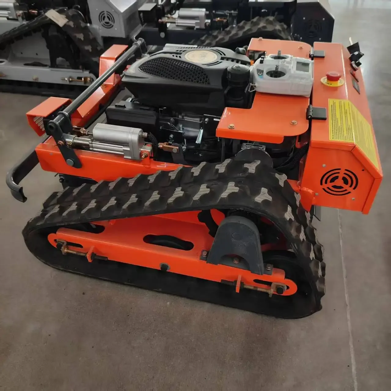 

Customized Garden Remote Control Lawn Mower for Sale Rubber Crawler Self Propelled