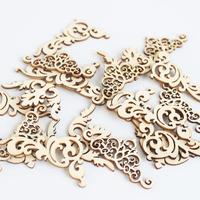 10pcs Unfinished Wood Hollowed out pattern Shaped Wood Pieces for Wooden Craft DIY Projects, Gift Tags, Home Decoration