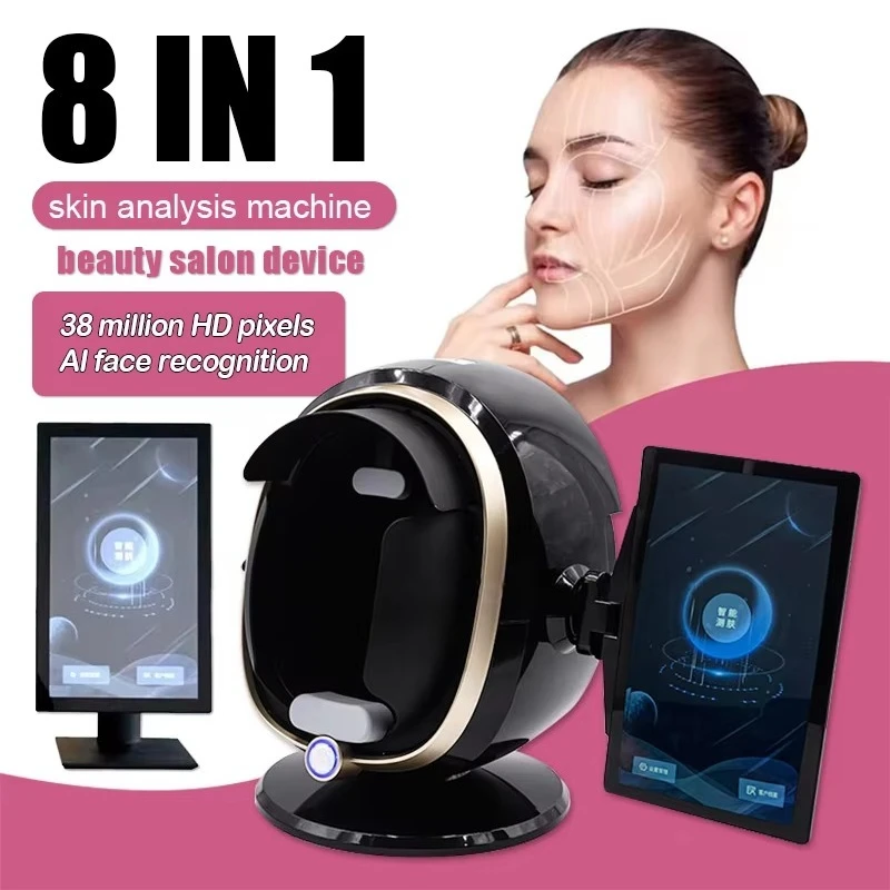 3D Online Training Ai Face Skin Diagnostics Analyzer Facial Tester Scanner Magic Face Skin Analysis Machine Skin Analyzer