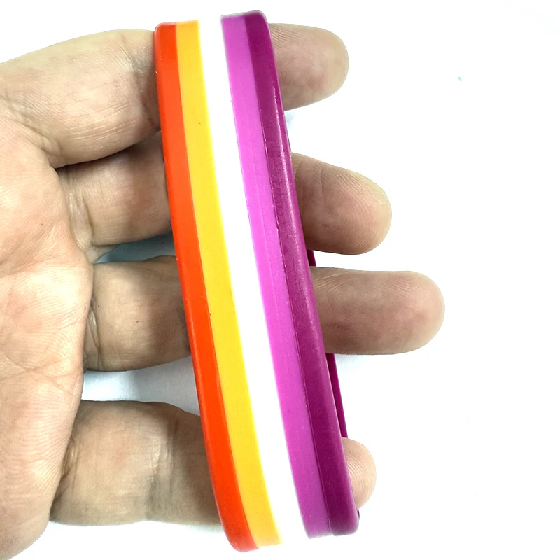 1pc Sun Set Pirde Silicone Rubber Bracelets Sports Wrist Band Bangle for Women Men
