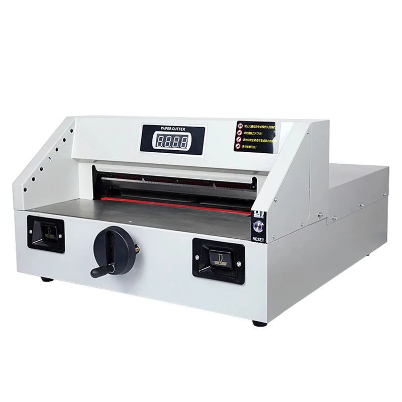 컴팩트 데스크탑 전기 종이 절단기 헤비듀티 테이블탑 자동 절단기 사무실 입찰 문서 종이 트리머(맞춤형)