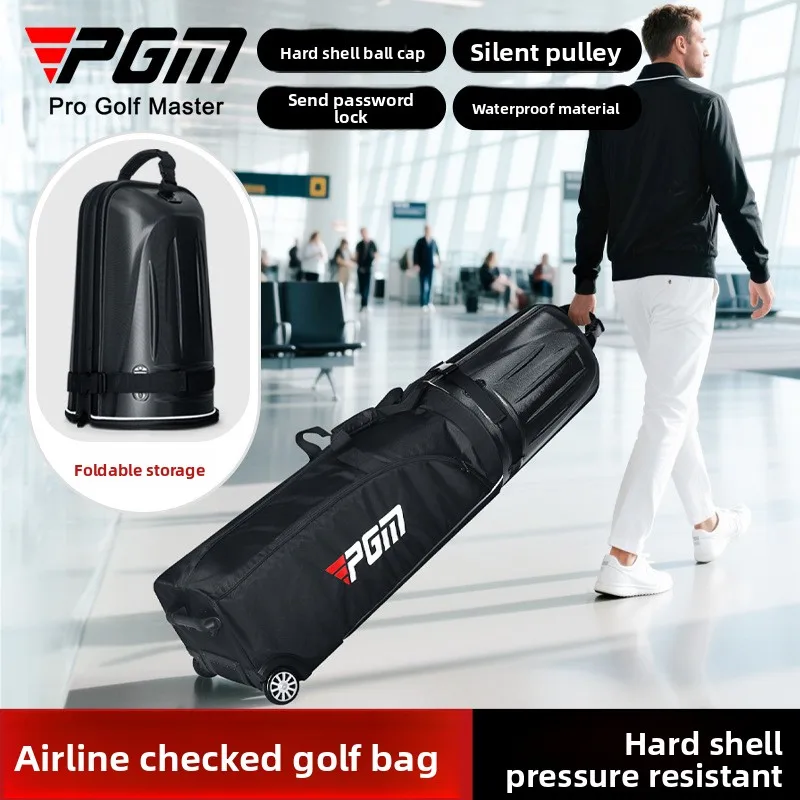 PGM Hard-Shell Airline Bag Golf Foldable Protective Travel Ball Bag Waterproof travel bag for men and women HKB021