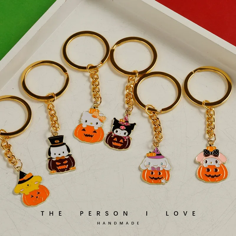 

Sanrio Hello Kitty Keychain Fashion Cartoon Kuromi Cinnamoroll Cool Couple Mobile Phone Pendant Child Halloween Holiday Gifts