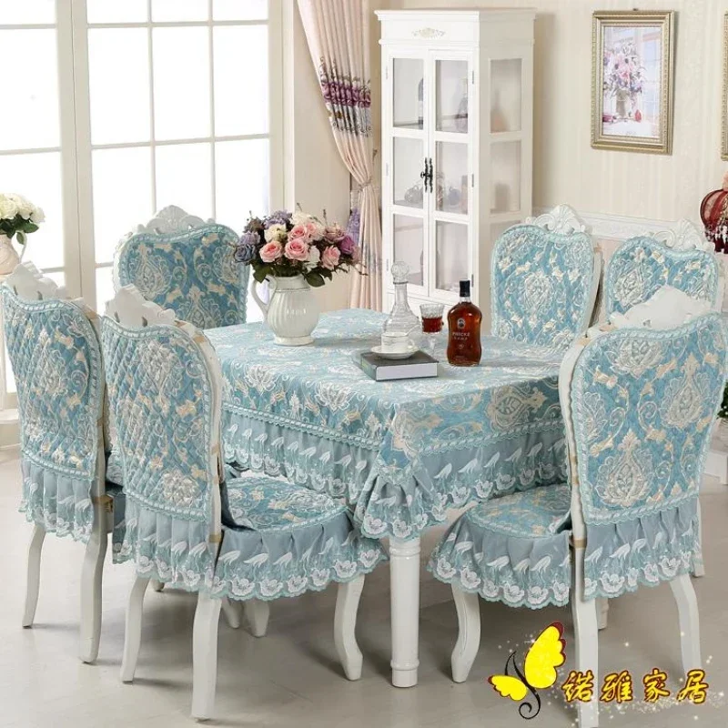 

Grade Classical Top exquisite purple thick Jacquard table cloth chair covers cushion chair cover lace cloth set tablecloths