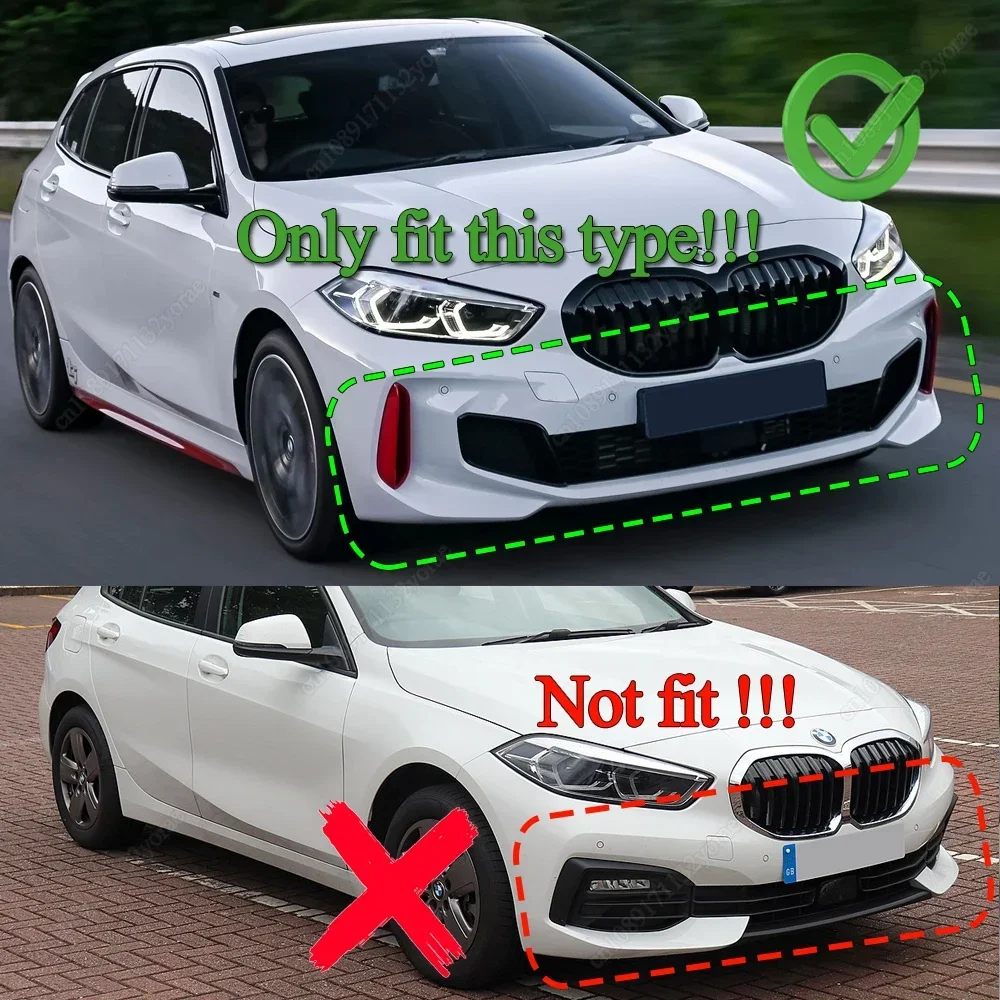 For BMW 1 Series F40 M-Sport 118i 120d 128ti M135i xDrive 2019-2024 Front Bumper Lip Diffuser & Side Spoiler Splitter Wind Knife