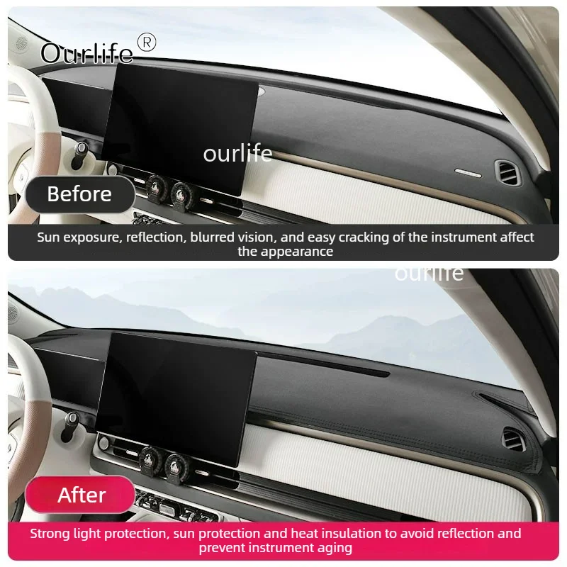 RHD LHD For GWM Ora 5 2026 2027 Car Dashboard Cover Instrument Panel Mat Sun Shade Anti-slip Carpet Pad Decoration Accessories
