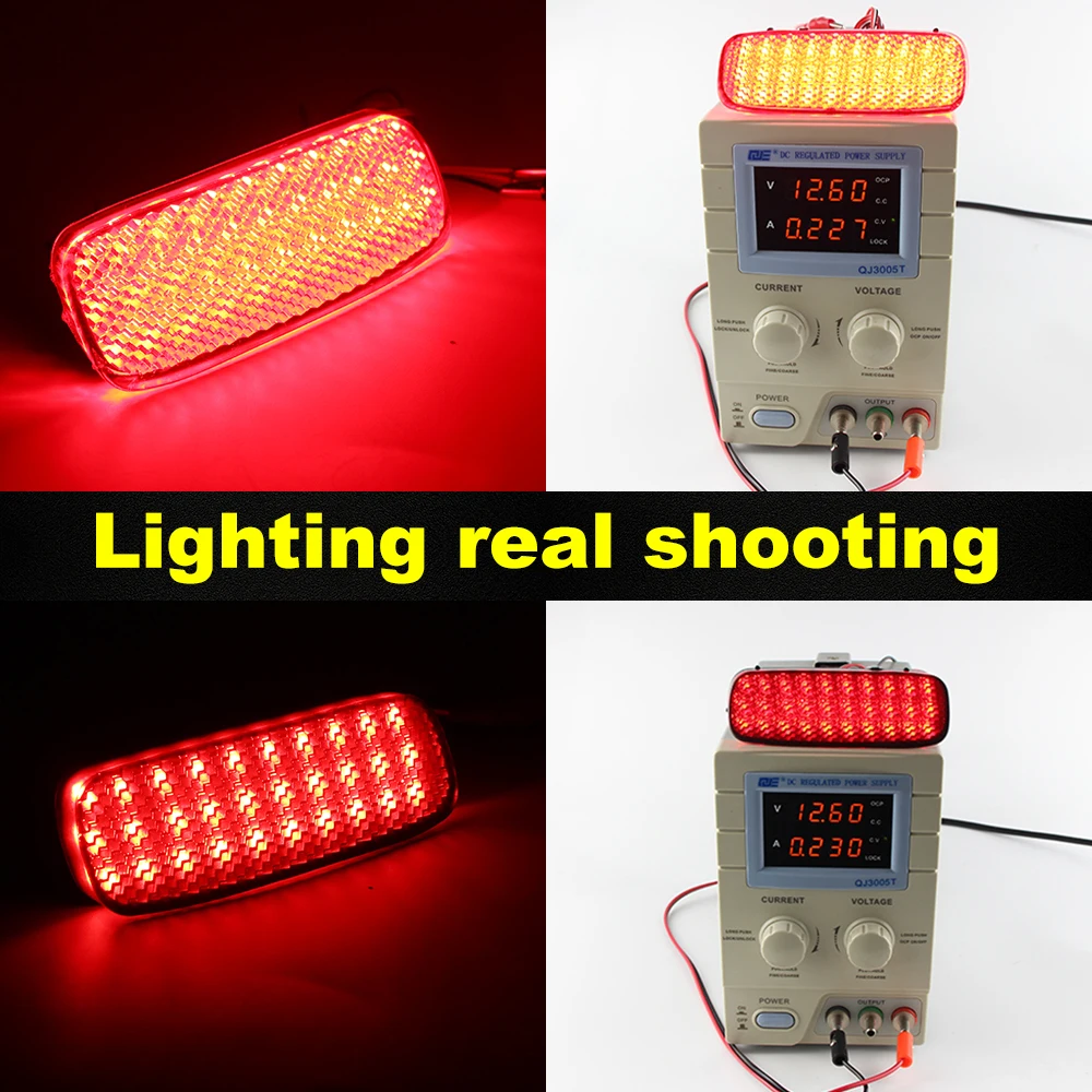 2PCS LED Rear Bumper Reflector Lights For Citroen C1 05-14 C5 04-08 For Peugeot 107 206 607 05-14 Expert For Fiat Scudo 2007-up - view 4