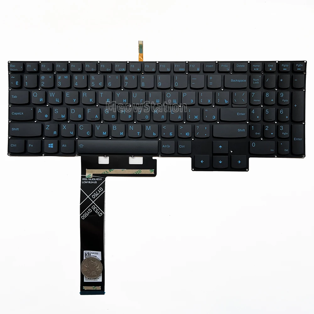 Teclado retroiluminado en inglés (EE. UU.)/ruso/español para Lenovo Legion 5-17ACH6 5-17ACH6H 5-17ITH6 5-17ITH6H 5-17ACH6 5-17ITH6 5-17IMH05 82JY,5-15ARH05H 5-15IMH05 5-15IMH05H , 5P-15ARH05H 5P-15IMH05 5P-15IMH05H