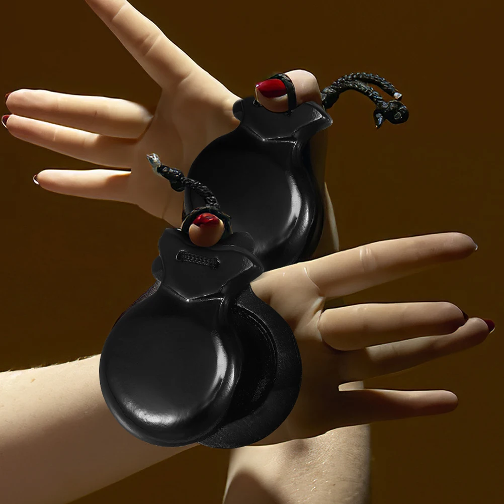 

Kids Spanish Castanets Musical Instruments Finger Allegro Percussion for Adults Toy