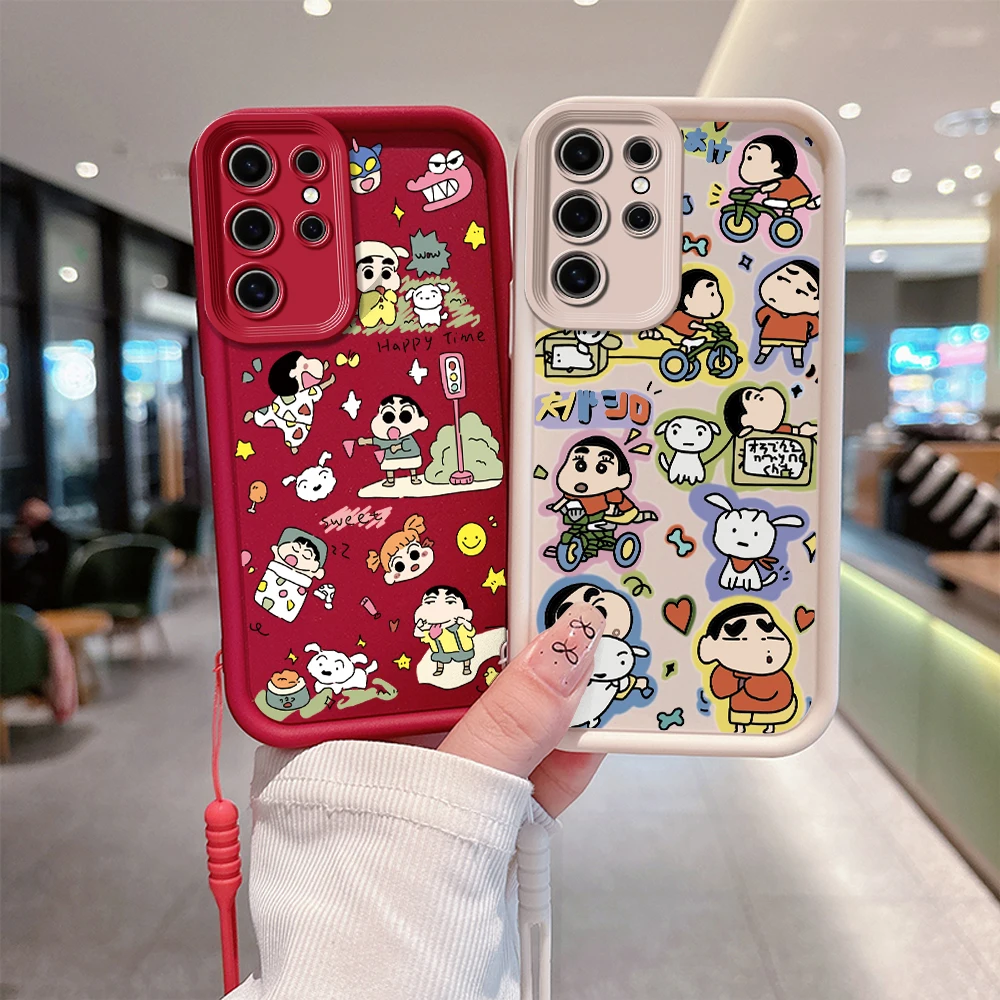 

Japan Hot Classic Cartoon Anime Phone Case For Samsung A05S A10S A12 A20S A21S A13 A14 A54 A34 A53 A33 Cover With Hand Strap
