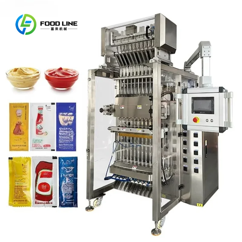 Custom Made Multi Lane Liquid Packing Machine Shampoo Sachet Hair Conditioner Ketchup Honey Liquid Packing Machine