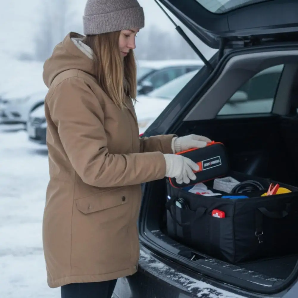 EVA-Aufbewahrungstasche für Auto-Notstromversorgungen und Starthilfegeräte, stoßfeste UltraSafe-Aufbewahrungstasche 21×11×7CM – Detail 8