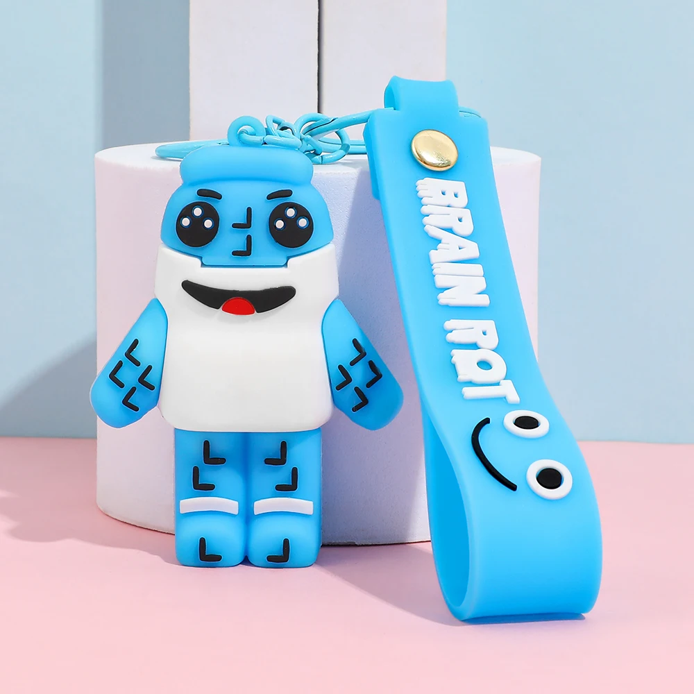 2026 Anime STEAL A BRAINROT Blauw 67 sahur sleutelhanger schattig nr. 67-sleutelhangerhangerspel rondom blauw nr. 67 speelgoed verjaardagscadeaus