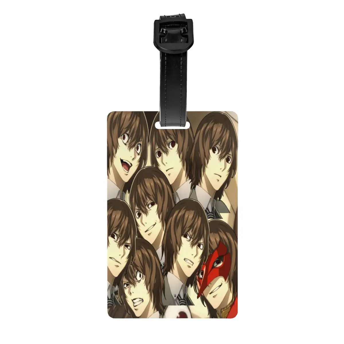 

Custom Many Faces Of Goro Akechi Luggage Tag Privacy Protection Baggage Tags Travel Bag Labels Suitcase