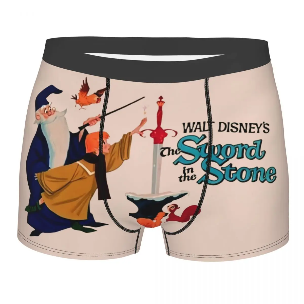 

Custom Male Cool The Sword In The Stone Animated Movies Underwear Boxer Briefs Breathable Shorts Panties Underpants