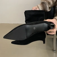 Eilyken Autumn Winter Pointed Toe Ankle  Boots Women Designer Vintage Thin Low Heel Shoes Modern SHort Botas Zapatos De Mujer - Image 6