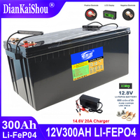 12V 24V 100Ah 300Ah LiFePO4 cell with built-in BMS to replace most backup power devices, suitable for home energy storage travel