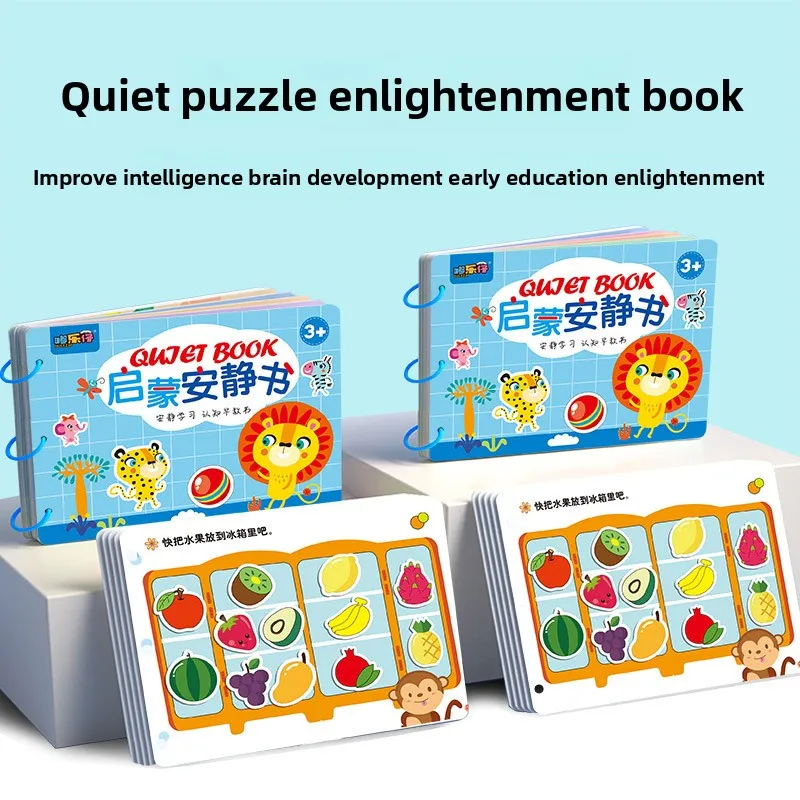 

Intellectual Enlightenment Quiet Book Number Sense Concentration Training, Tearing Book Logical Thinking Cognitive Card